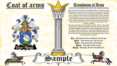 Adail-Ydell Wappen Heraldry Blazonry Aufdruck