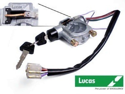 New Genuine Lucas Ignition Steering Lock and Key & Switch MG