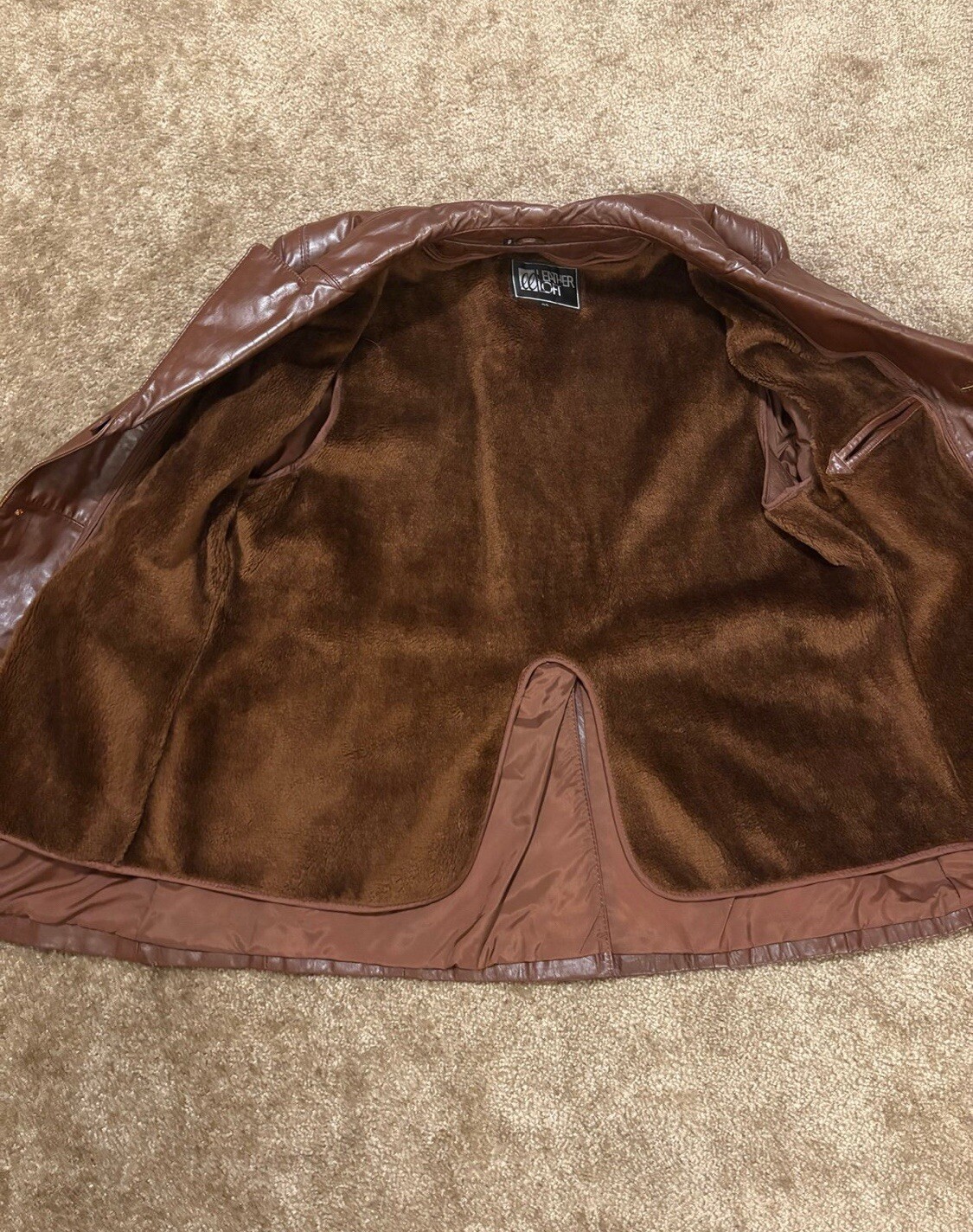 Fall And Winter Brown Leather Jacket Leather Loft… - image 4