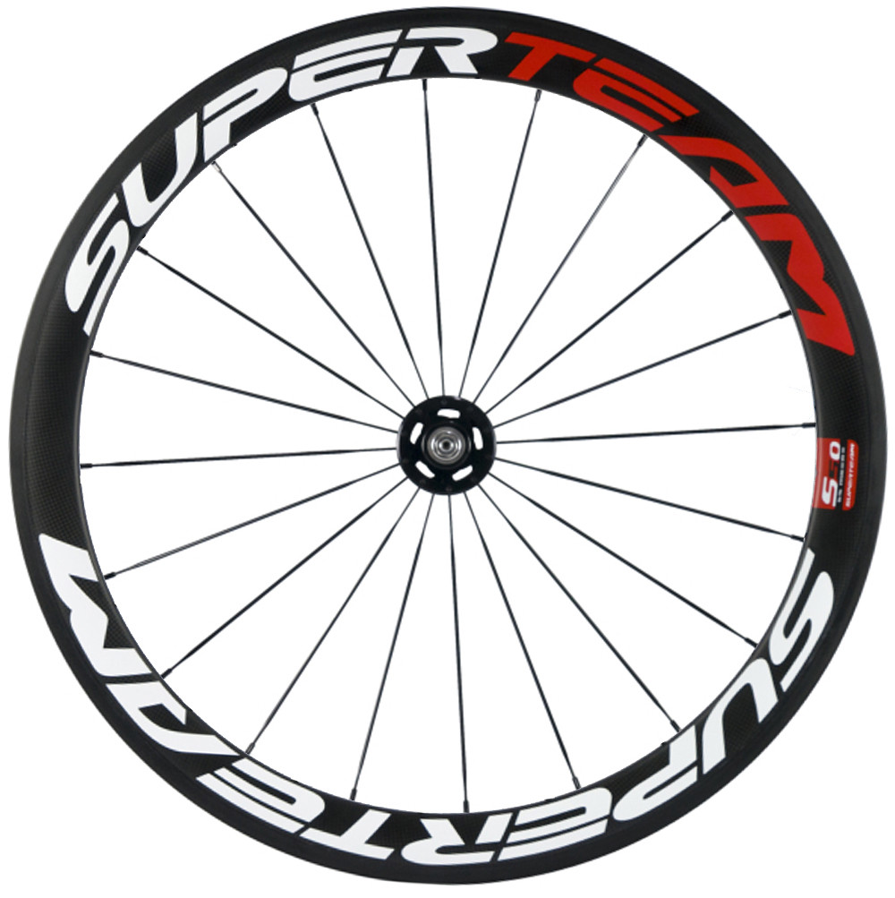パーツ 700c 700C 50mm Fixed Gear/Flip Flop Carbon Wheels Track Bike Racing