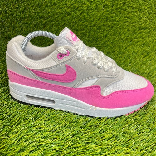 Pink Rise Nike Air Max 1 Pink Rise Womens Size 8.5 White Gray Athletic Shoes ...
