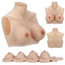Silicone Breast Forms Breastplate Cosplay Transgender Crossdresser Fake Boobs US