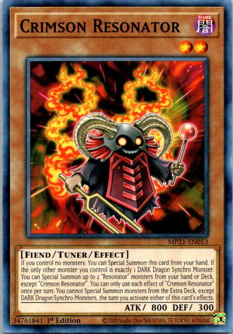 yugioh resonator cards Crimson Resonator MP21-EN053 Yu-Gi-Oh! Card NM 1st Edition