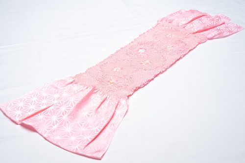 DEAR VANILLA JAPANESE KIMONO SILK SHIBORI OBIAGE WOMEN'S OBI OBIMAKURA FASTENER - Picture 3 of 6