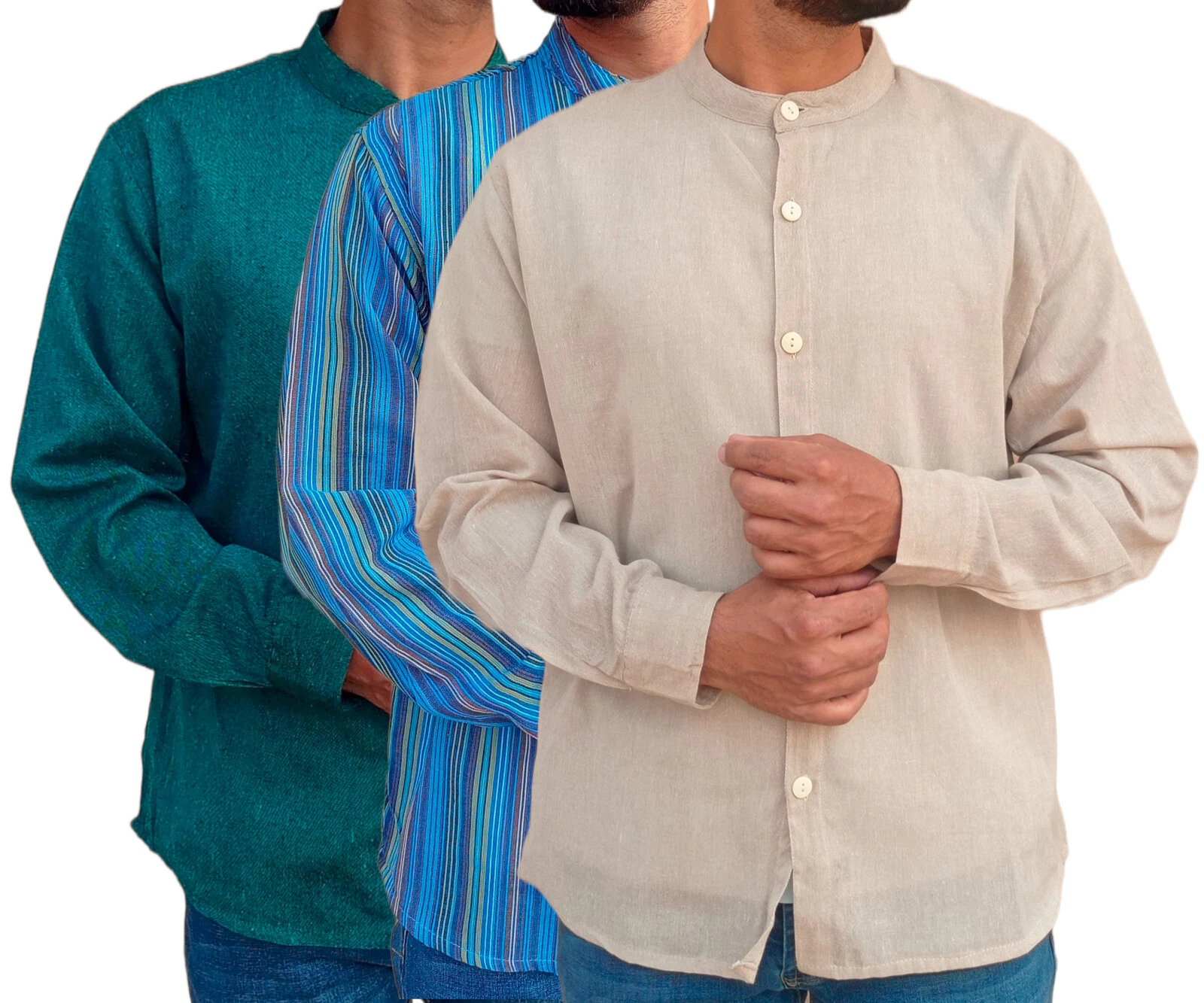 Men's Collarless Casual Formal Informal Grandad Full Sleeve Shirt Kurta
Opens in a new window or tab