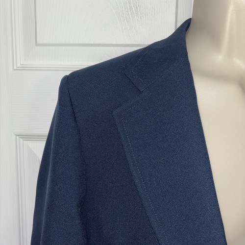 Vtg 70s The Knack Blazer 42 Navy Blue Leisure Sport Coat Suit Jacket Union Made - Picture 4 of 12