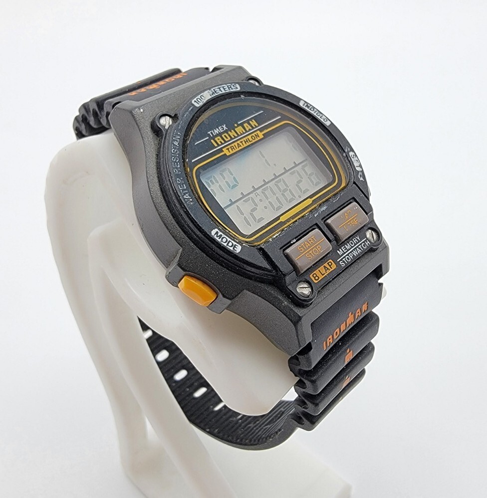 Ladies 1st Gen Timex Ironman Triathlon Digital 8 Lap Orange