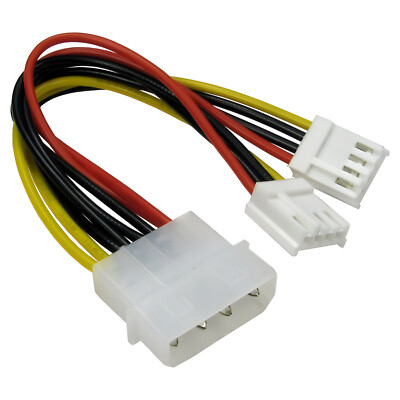 Molex auf zwei Diskettenlaufwerke Anschlusskabel | Splitter für FDD Power