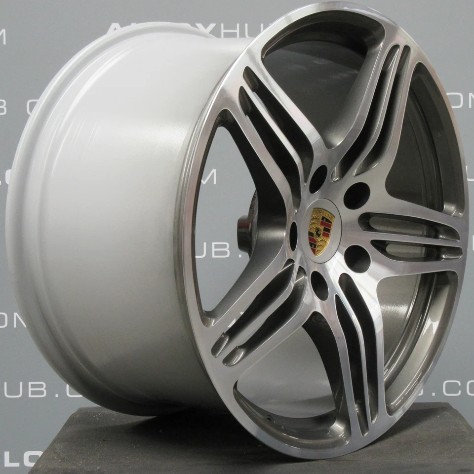 ORIGINAL PORSCHE 911 997 TURBO 2 ALUFELGE 19" ZOLL GRAU/POLIERT VORNE X1 - Bild 4 von 4