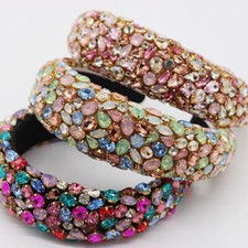 Baroque Women's Embellished Headband Hairband Rhinestone Jewelled Tiara Crown