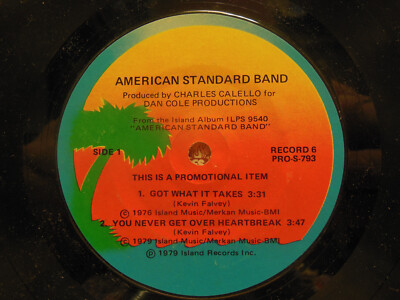American Standard Band   Got What It Takes, 3 Track EP,  7'' 33 RPM VG+ (12B)