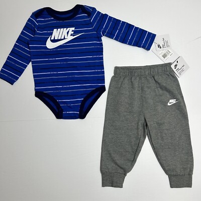 Nike Baby Just Do It Bodysuit Joggers Sweatpants Set Outfit 12M
