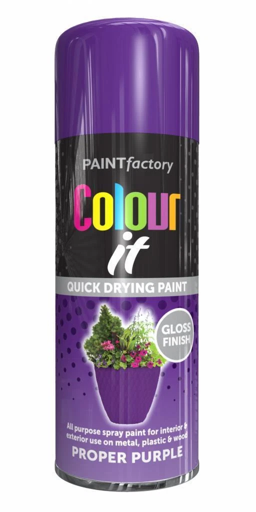 Proper Purple Spray Paint 400ml All Purpose Car Metal Wood Plastic Gloss  Finish