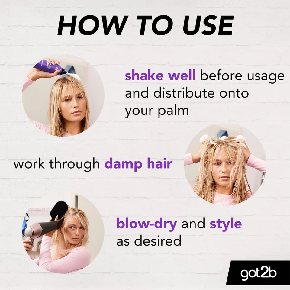 Schwarzkopf got2b Volumaniac Mousse For Insane Volume, 6 Pack of 250ml - Image 4 of 4