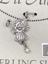 Angel April Birthstone Charm For Bracelet Pendant 925 Sterling Silver