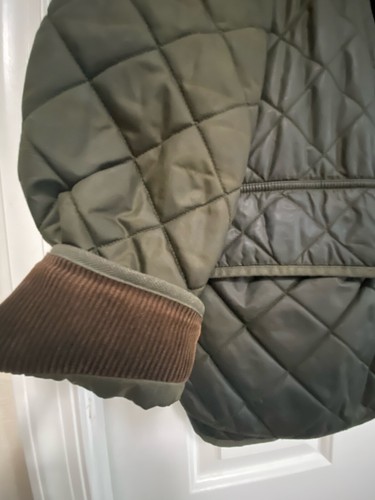 Vintage Jacket Polo Ralph Lauren Quilted Puffer Hunting Green Corduroy Trim XL - Picture 13 of 16