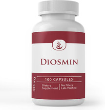 Diosmin 100 Capsules Always Pure, No Additives or Fillers, Lab Verified