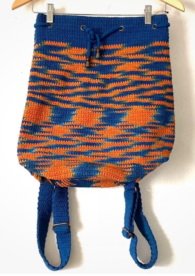 New Free People Montana Crochet Backpack Bucket Adjustable  display picture 1