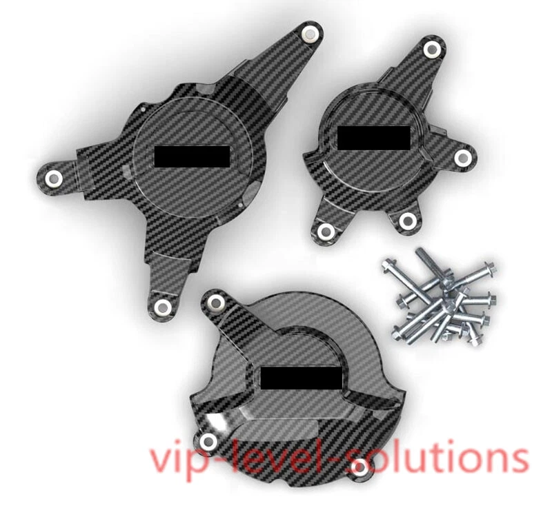 3x Cubierta protectora de motor de fibra de carbono para Honda CBR1000RR 2008-2012 2015-2016 Foto 2 de 4