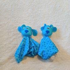 Blues Clues Blue Lovey Security Blanket Lovey Plush Stuffed Animal lot of 2