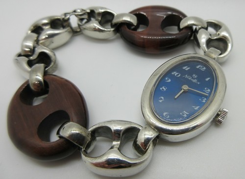 Orologio Vintage - Nobellux - Argento 800 - Carica manuale - Occhio di  Tigre | eBay