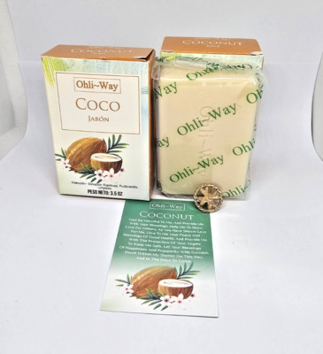 JABON DE COCO / COCONUT SOAP PARA LIMPIAR ATRAE BUENAS VIBRAS ENERGIAS