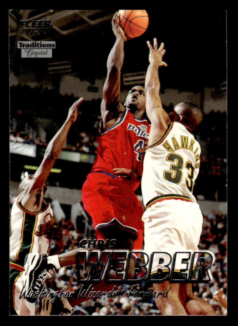 1997-98 Fleer Traditions Crystal Chris Webber #4 JX4493