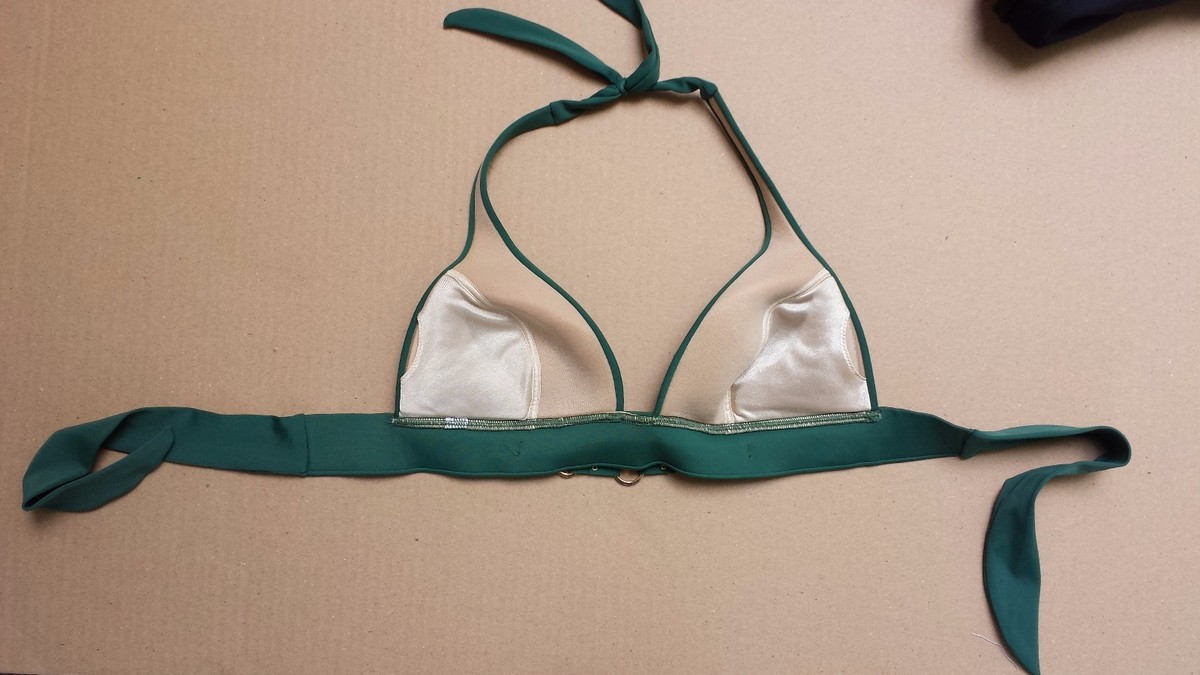Maillot De Bain Victoria's Secret Vert Foncé - Taille L - Étiquette Coupée Mais En Très Bon état