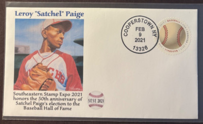 Southeastern Stamp Expo 2021 Honoring Leroy ''Satchel'' Paige, Cooperstown cancel