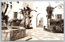 Postcard B 456, RPPC, Spanish patio