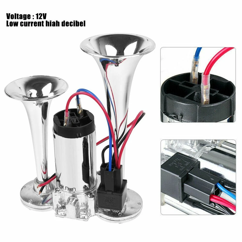 Air Train Horn Kit for Truck Car Super Loud 600DB 12V Electric