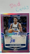 2024-25 Donruss Optic Jazian Gortman Pink Holo Auto /25 Signature Series Mavs RC