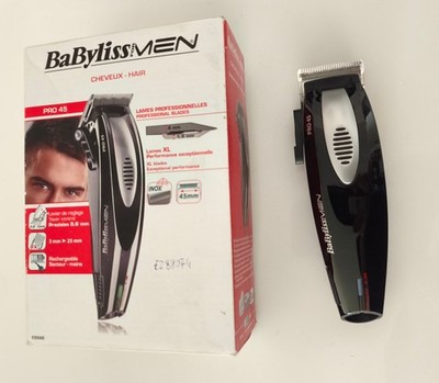 BaByliss E956E PRO 45 Clipper, Trimmer, Haarschneider Professionell, 8 Aufsätze