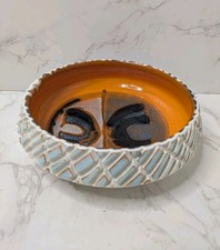 Poole Pottery Mid Century Delphis range Bowl with carved edge. Collectable Rare