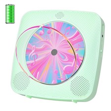 CD Player Portable Bluetooth Rechargeable: Players for Home with Green