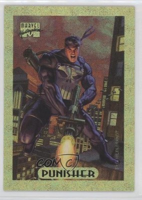 1994 Fleer Marvel Masterpieces Limited Edition Holofoil Gold Punisher #6 01v6