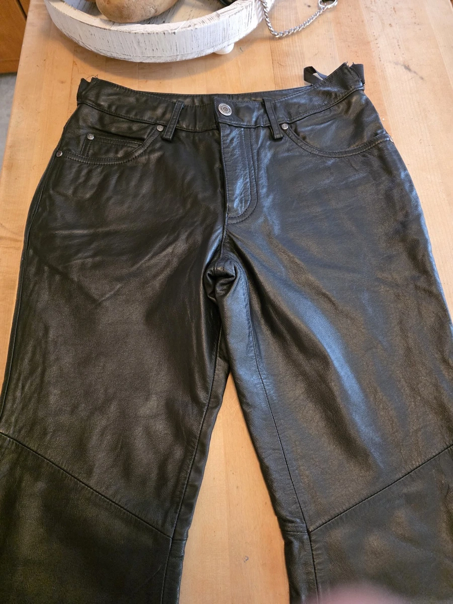 5115‼️Harley-Davidson ストレート革パンツ 34黒 Harley-Davidson Black Leather Pants for Women for sale | eBay