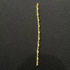 Gorgeous FAS 925 Lab Fire Opal GP Sterling Tennis Bracelet 7.25"