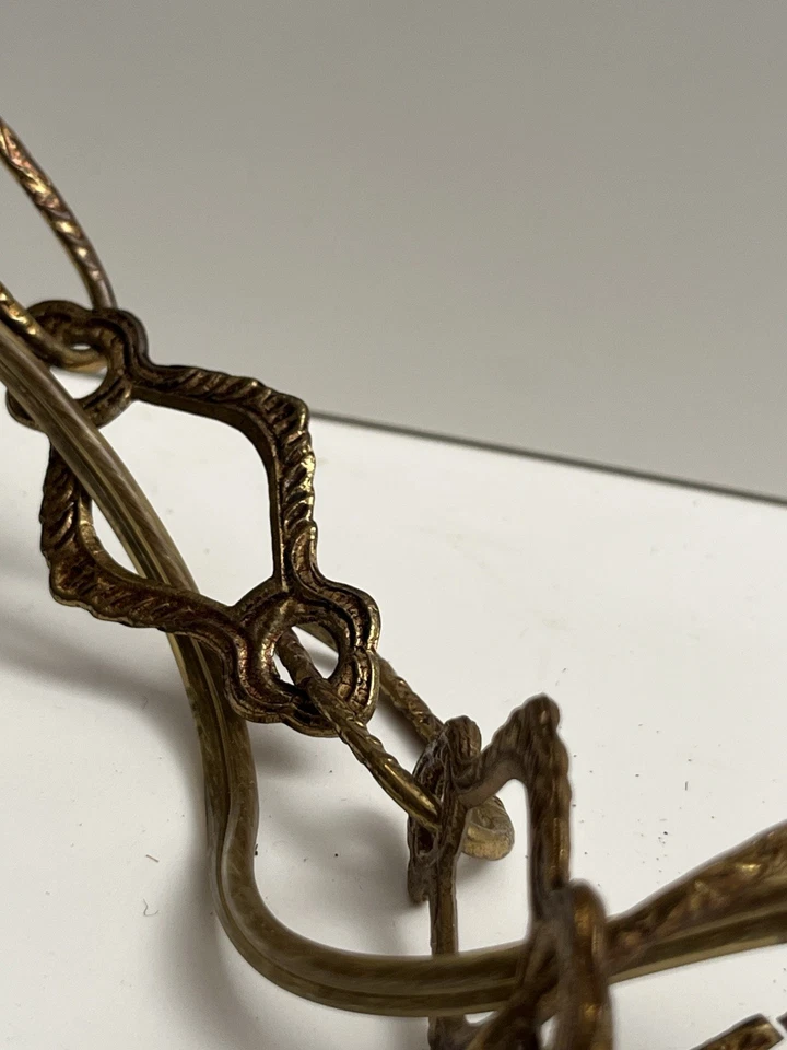 Linterna de salón china estilo barroco español de colección latón macizo 6 paneles 5 luces ¡Bonita! Foto 4 de 4