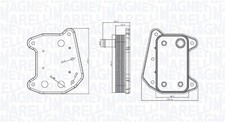 Ölkühler Motoröl MAGNETI MARELLI 350300001700 Aluminium für MERCEDES KLASSE W169
