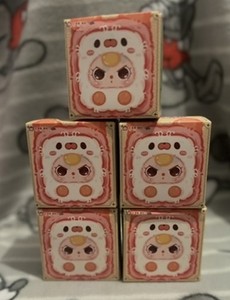 5 - POP MART Sealed Blind Pack Collectible Figure Pink Character Cube Box 