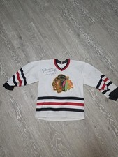 Bobby Hull Signed Chicago Youth Blackhawks White Hockey Jersey HOF 1983