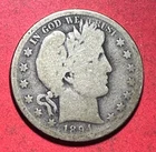 1894S US Barber SILVER Half Dollar "San Francisco" Mint! Old US Coin!