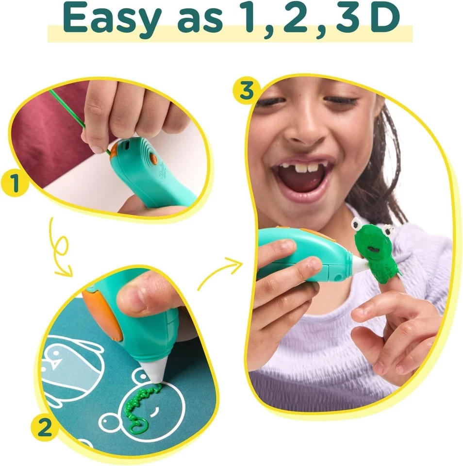 Juego de bolígrafos 3D 3Doodler Start+ Essentials para niños, fácil de usar, aprende del arte en casa Foto 2 de 4