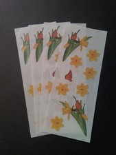 Creative Memories  Lot of Four Studio Stickers  2" x 5"  Daffodils