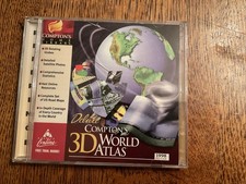 Compton's 3D World Atlas Deluxe The Learning Company PC, 1998 2 Discs NM