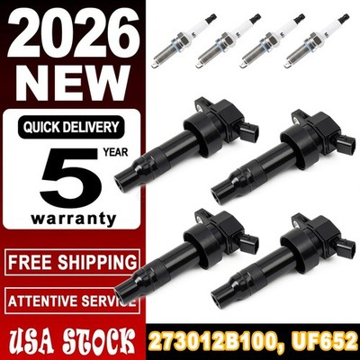 4 x Ignition Coil & 4 x Iridium Spark Plugs for HYUNDAI VELOSTER 2012-2017 UF652