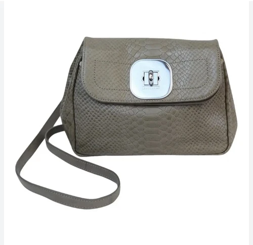 Borsa a tracolla tracolla Longchamp Gatsby modello pelle di serpente pelle grigia Francia