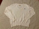 US POLO Knit Sweater Womens white V-Neck size XL