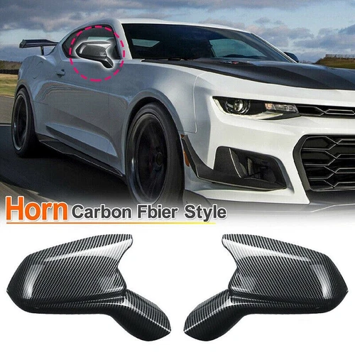 CARBON FIBER Mirror Cover For 2016 2017 2018 2019 2020 2021 2022 CHEVY CAMARO